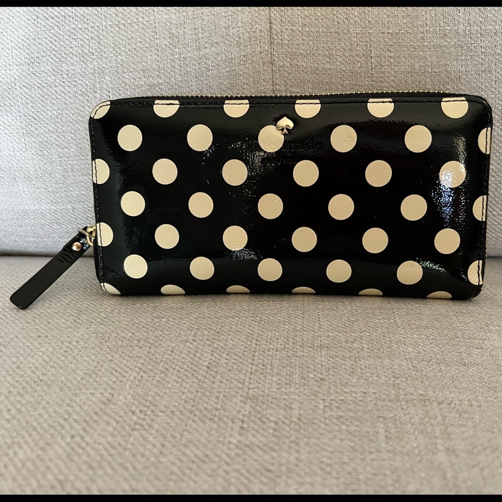 Kate Spade Pantene Leather Polka Dot Wallet